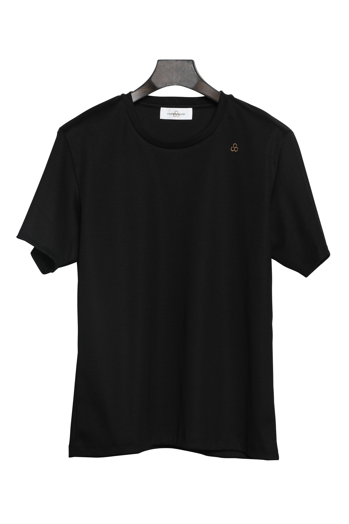 "Honey Comb" Embroidered T-Shirt /Black