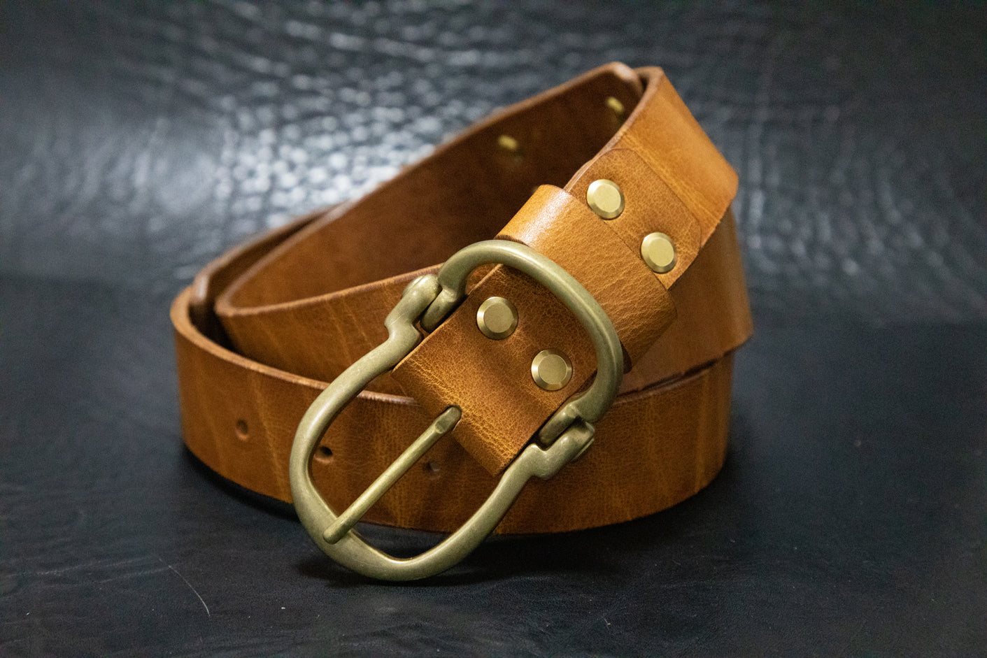 【参考商品】"Oil Leather Narrow Belt-Camel"