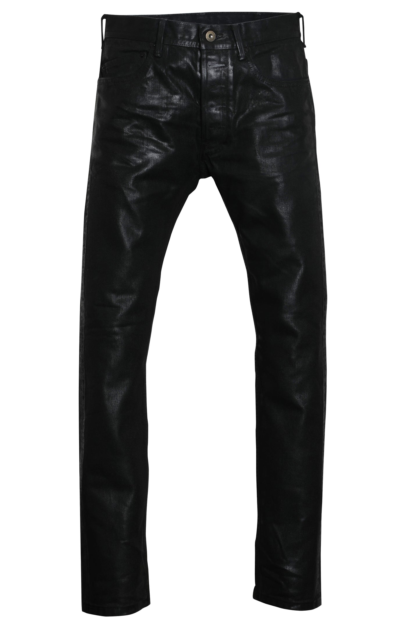 "2001" Slim Tapered Jeans 14oz-Black Coating