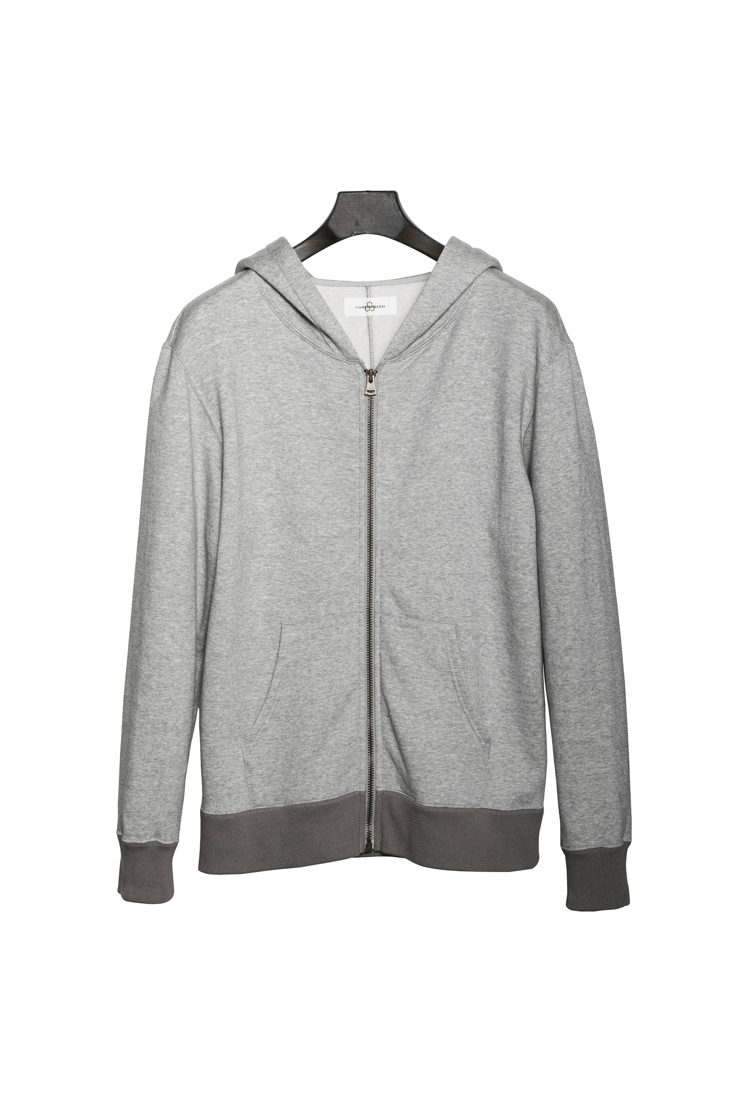 SILENT ZIP HOODIE-GRAY