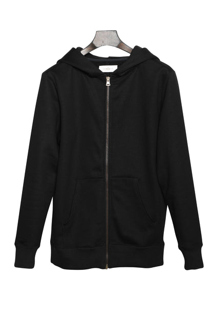 SILENT ZIP HOODIE-BLACK