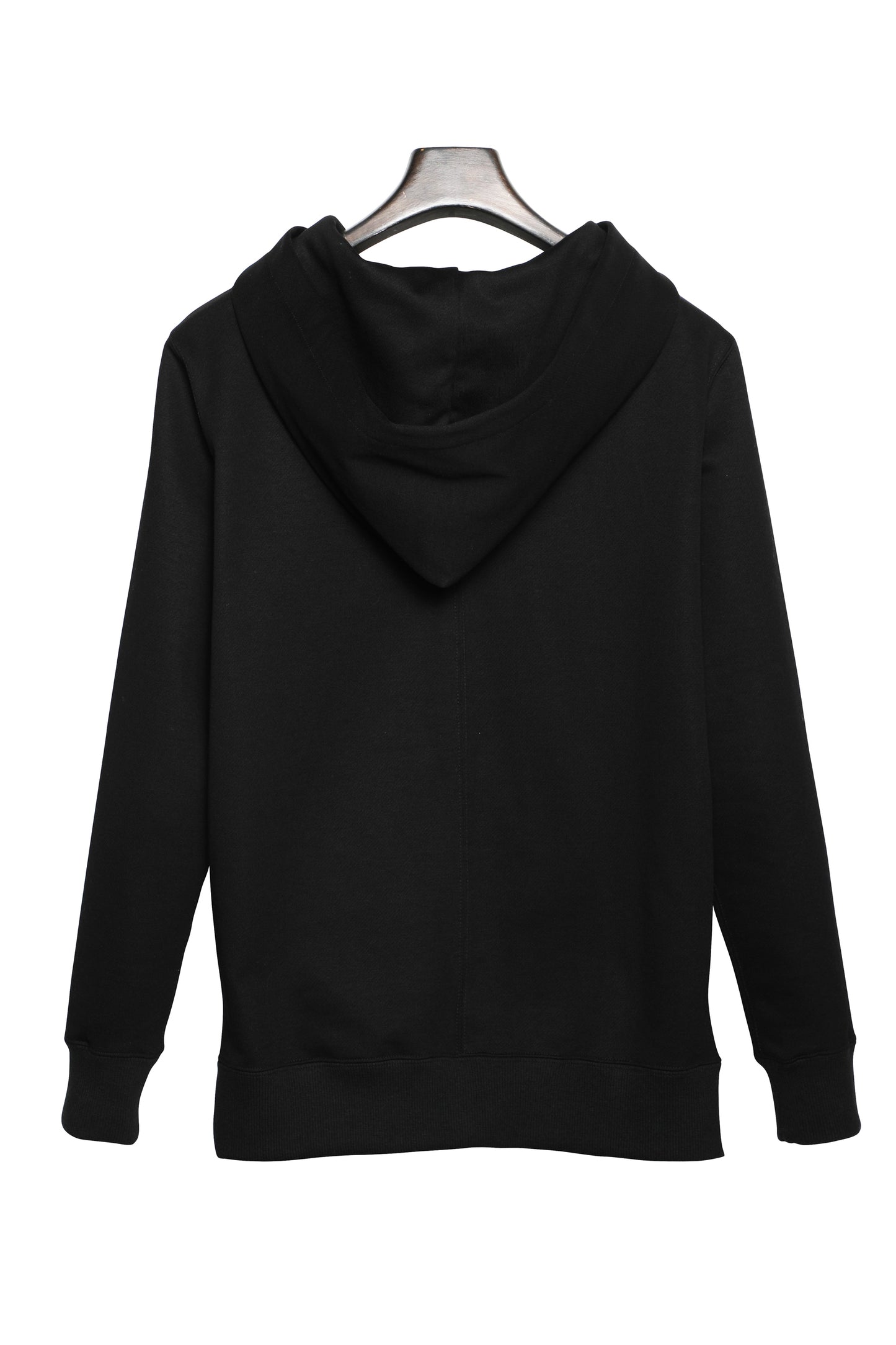 SILENT ZIP HOODIE-BLACK