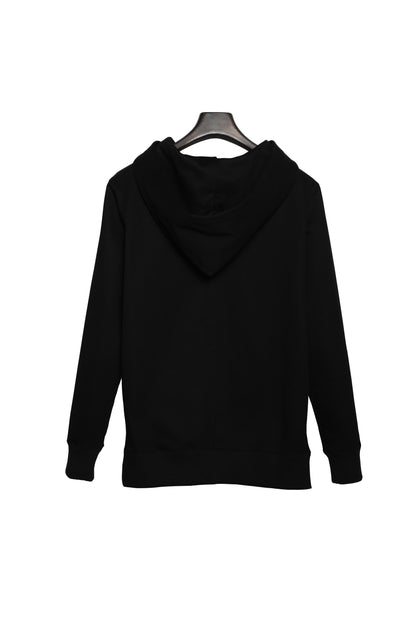 SILENT ZIP HOODIE-BLACK