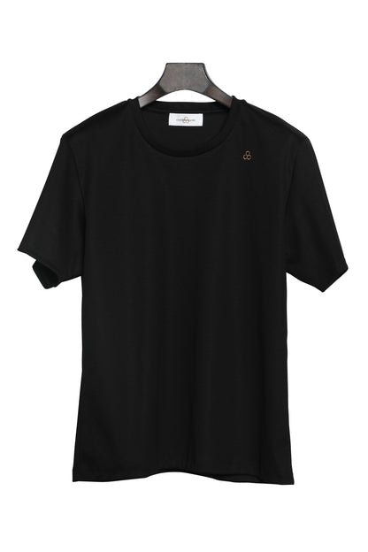 "Honey Comb" Embroidered T-Shirt /Black