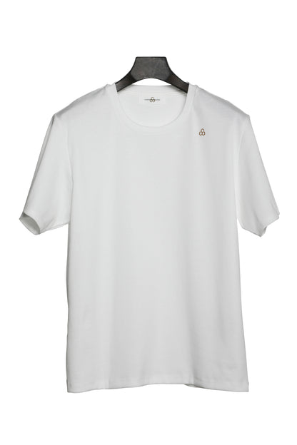 "Honey Comb" Embroidered T-Shirt / White