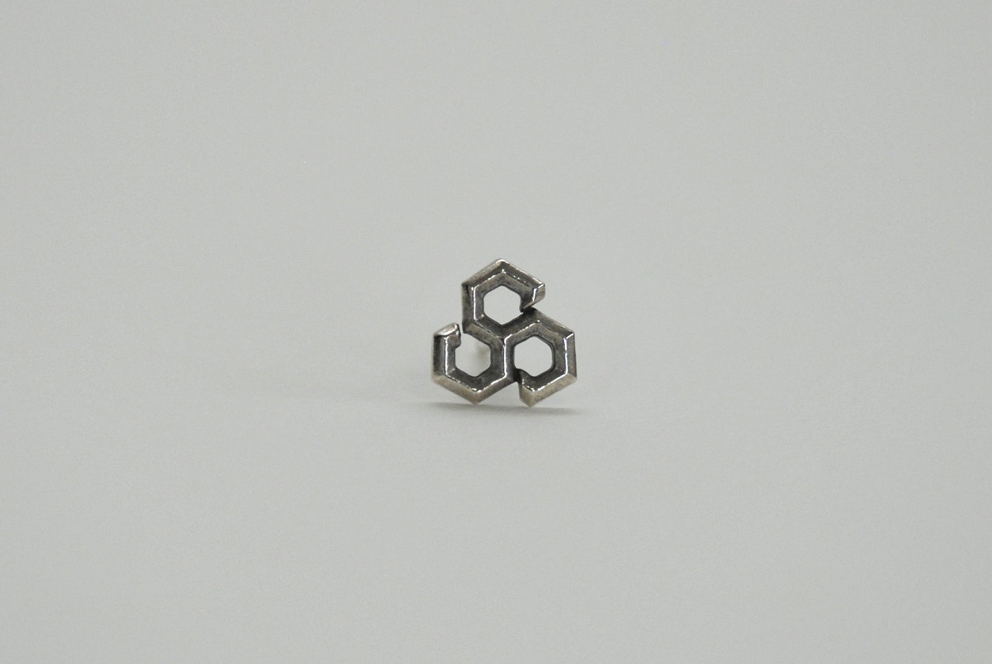 "Honey Comb Stud" Silver#925