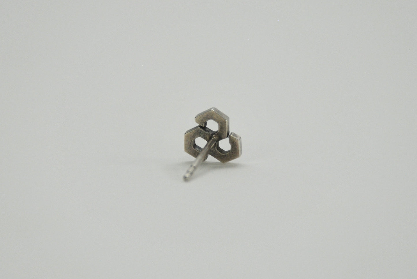 "Honey Comb Stud" Silver#925